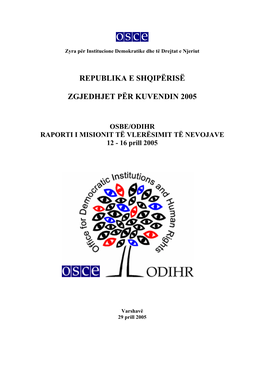 Republika E Shqipërisë Zgjedhjet Për Kuvendin 2005