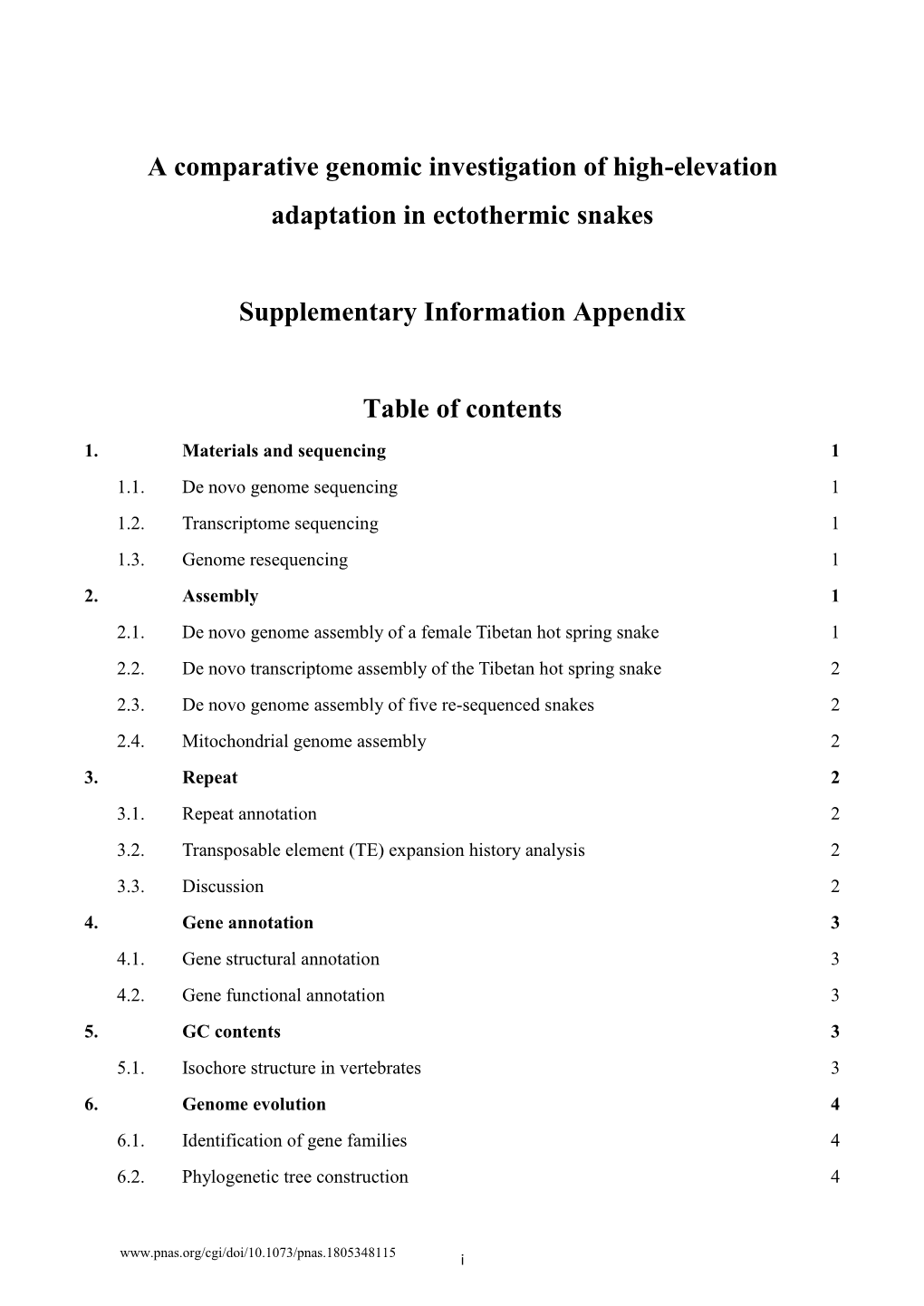 A Comparative Genomic Investigation of High-Elevation Adaptation in Ectothermic Snakes