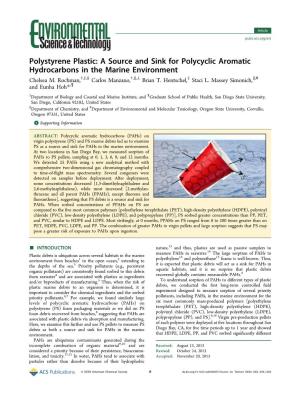 Polystyrene Plastic: a Source and Sink for Polycyclic Aromatic Hydrocarbons in the Marine Environment Chelsea M