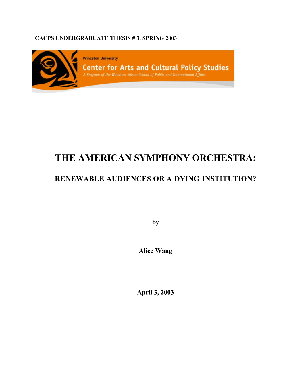 The American Symphony Orchestra