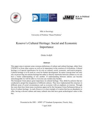 Kosovoâ•Žs Cultural Heritage