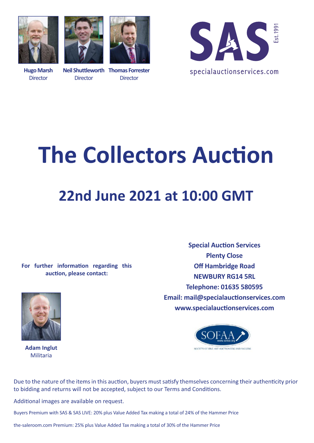 The Collectors Auction 22Nd June 2021 at 10:00 GMT