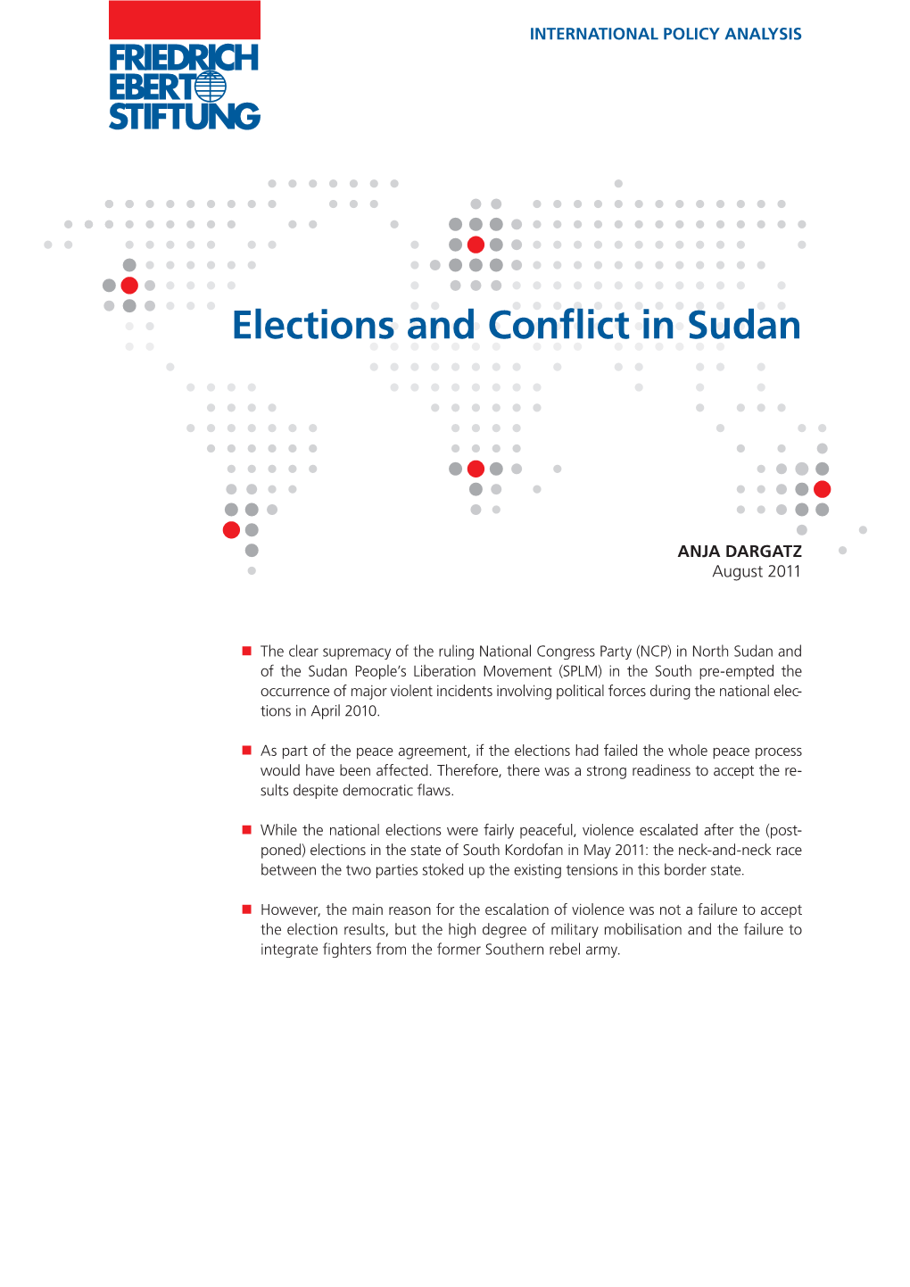 Elections and Conflict in Sudan