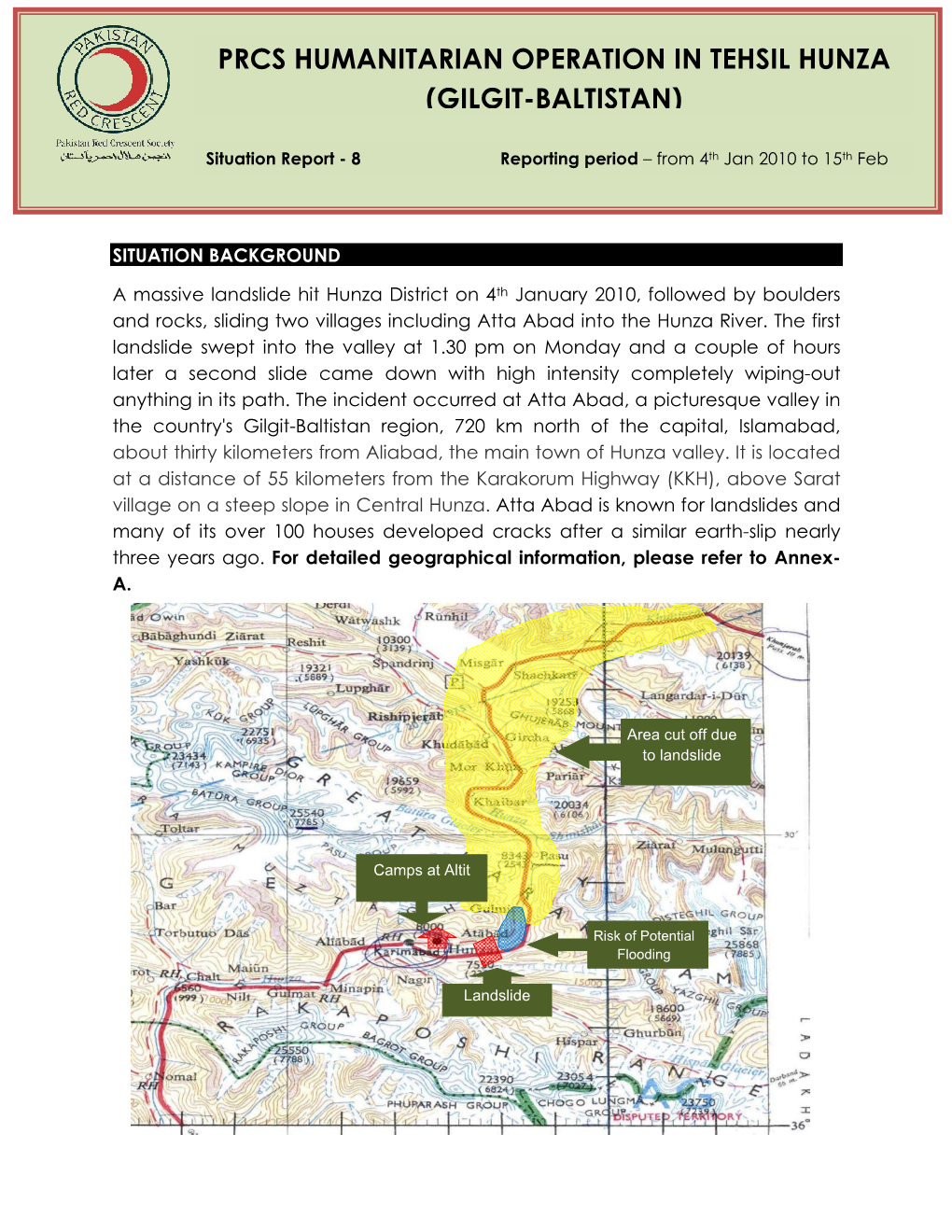 Prcs Humanitarian Operation in Tehsil Hunza (Gilgit-Baltistan)