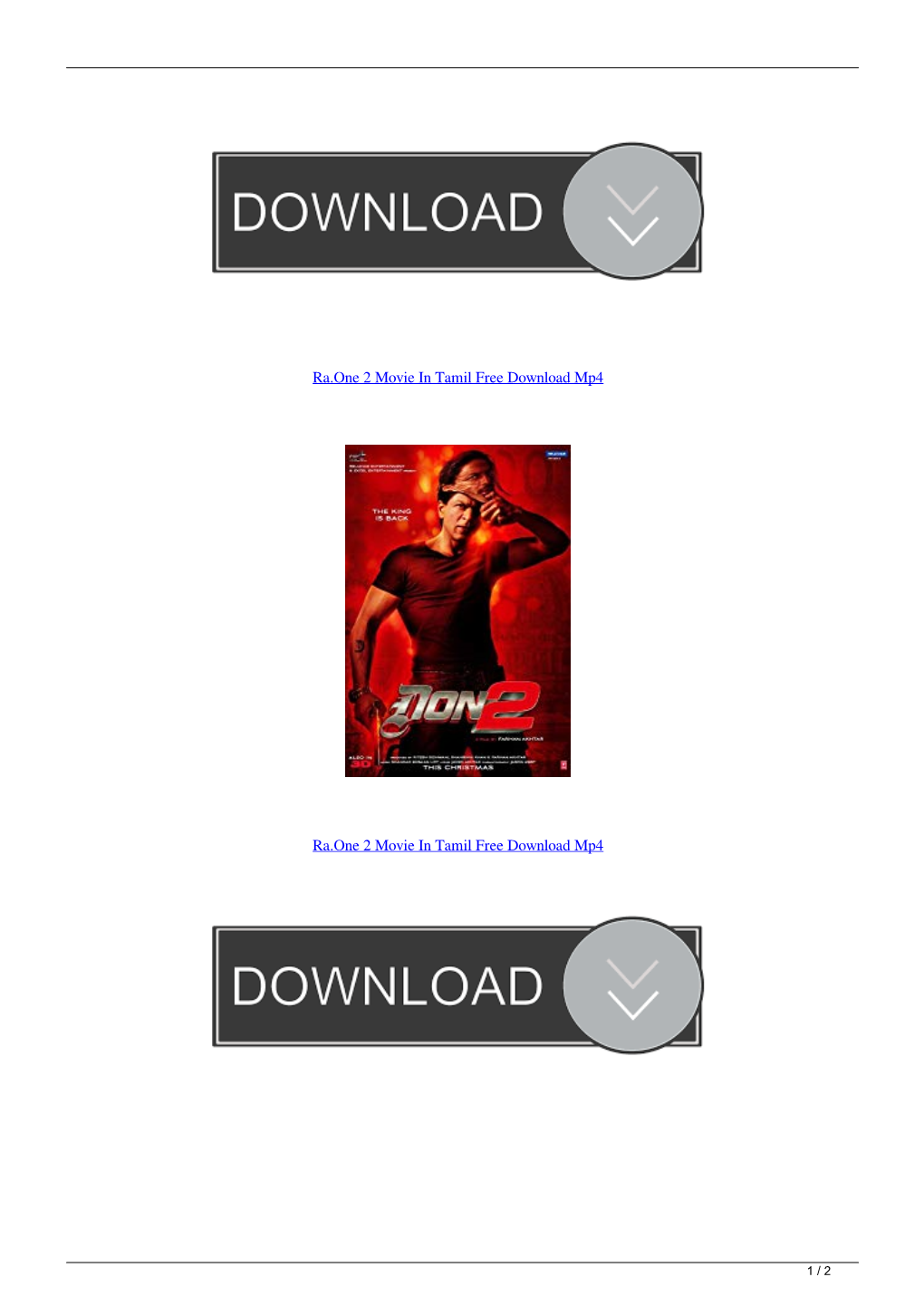 Raone 2 Movie in Tamil Free Download Mp4