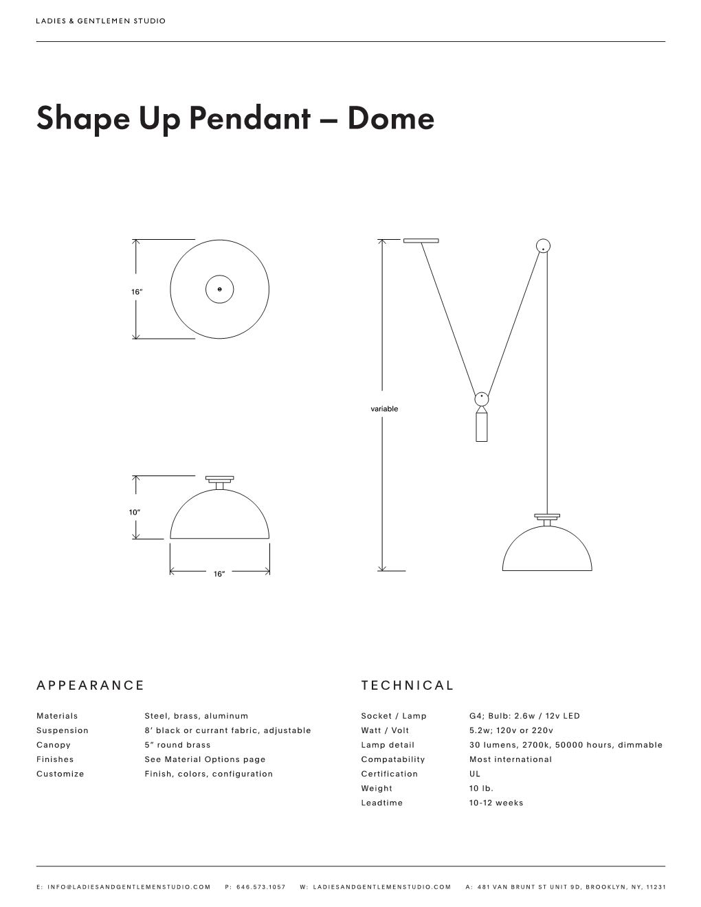 Shape up Pendant – Dome