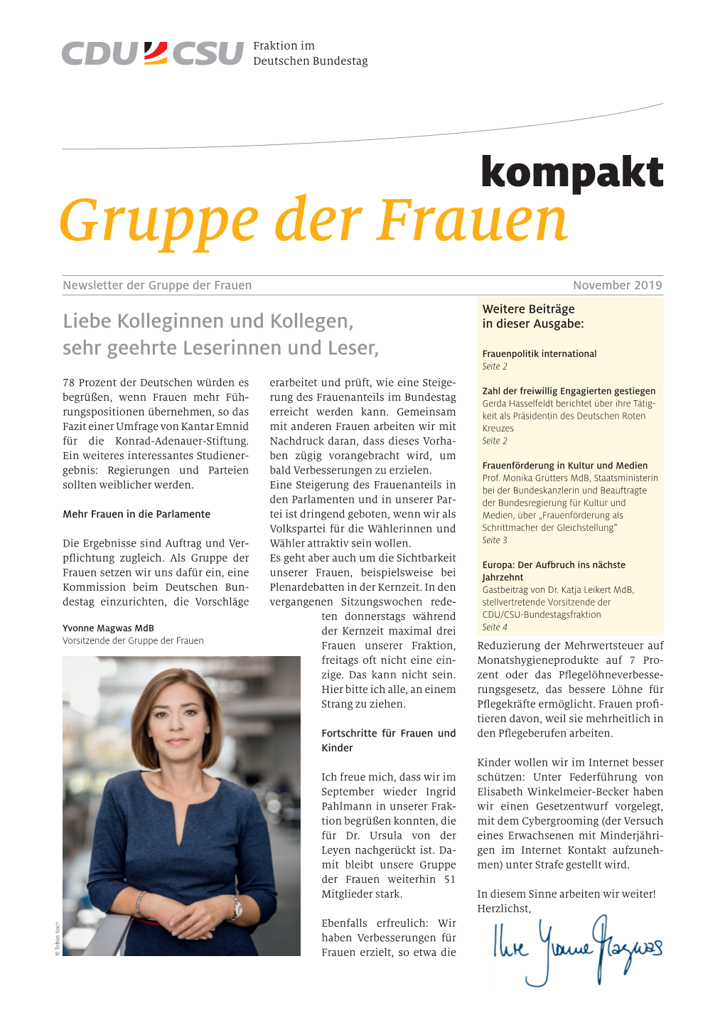Newsletter "Gruppe Der Frauen Kompakt