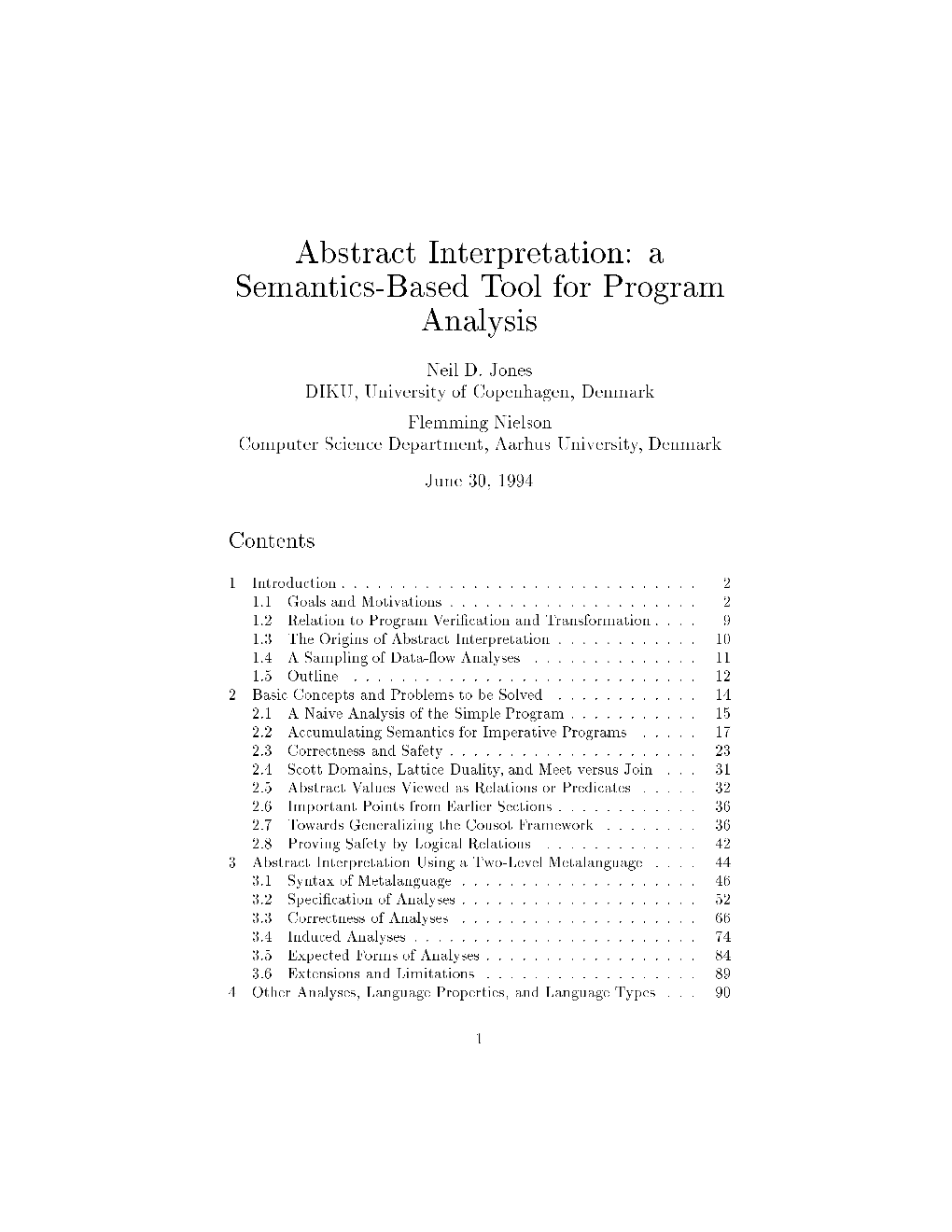 Abstract Interpretation: a Semantics-Based Tool for Program Analysis