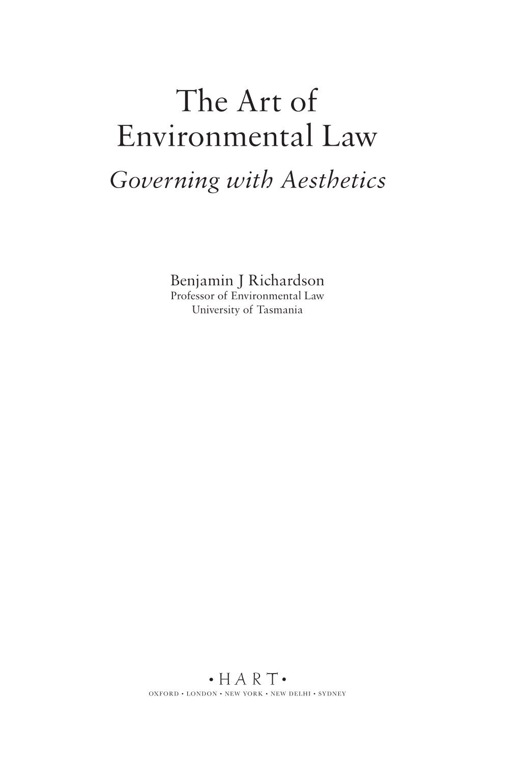 The Art of Environmental Law Governing with Aesthetics