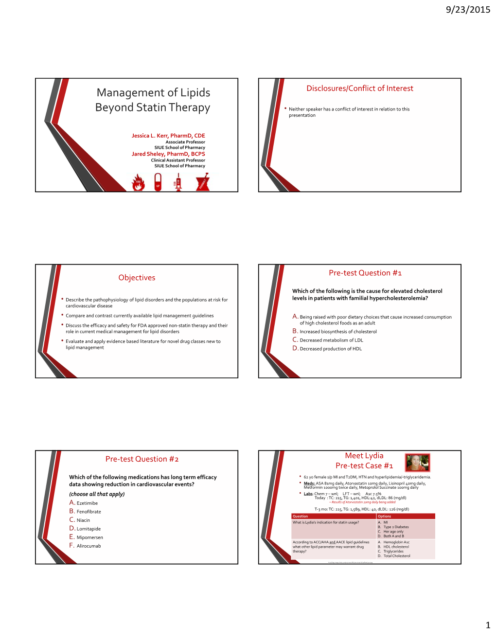 Management of Lipids Beyond Statin Therapy