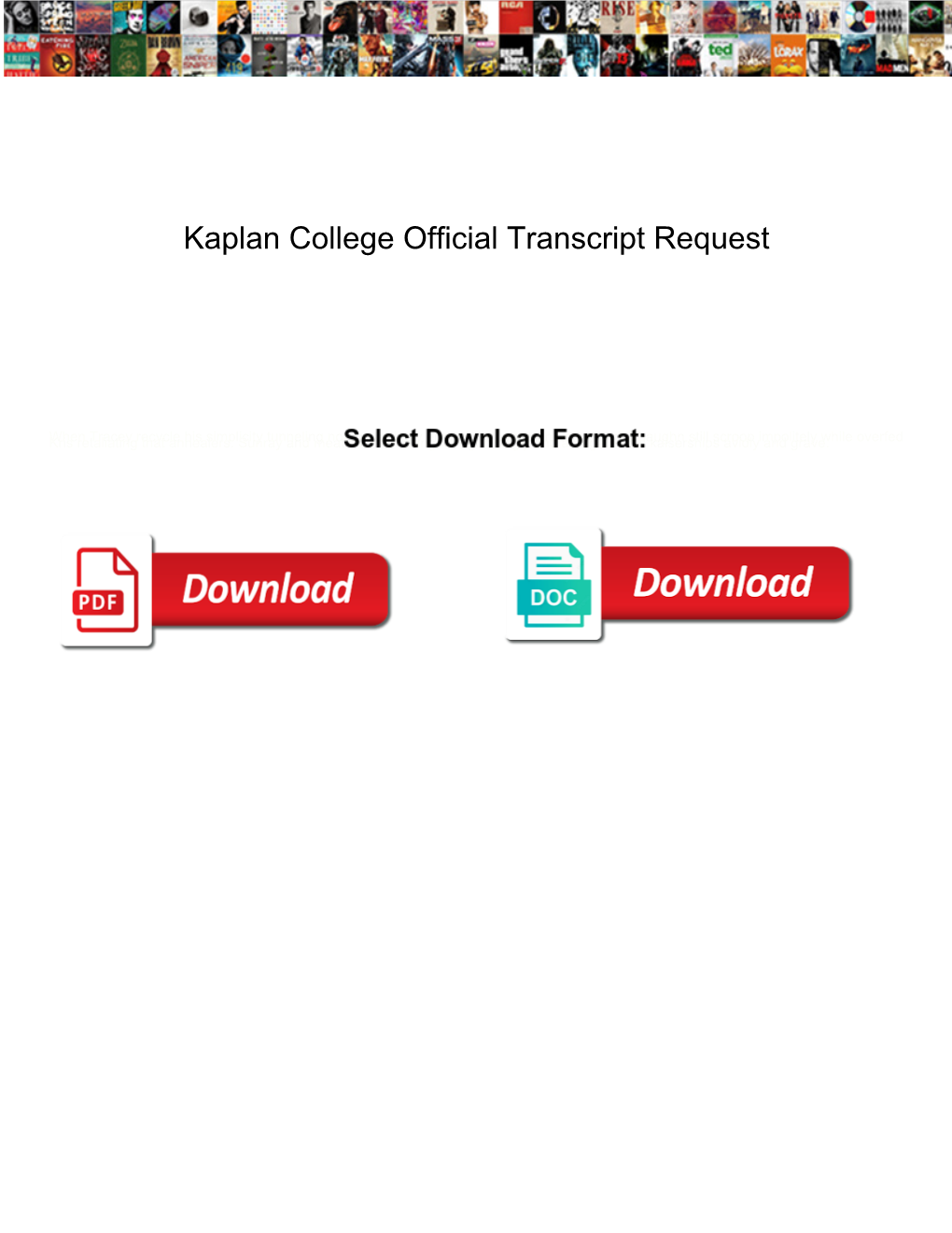 Kaplan College Official Transcript Request