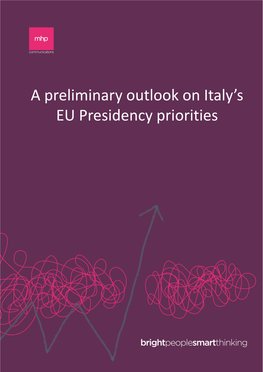 A Preliminary Outlook on Italy's EU Presidency Priorities
