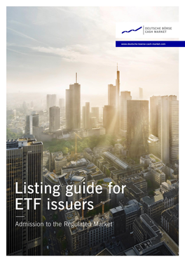 Listing Guide for ETF Issuers