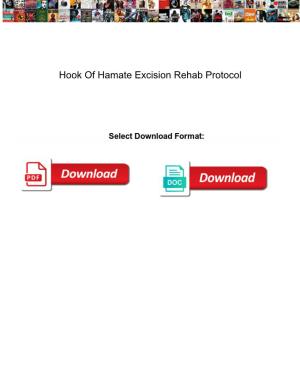 Hook of Hamate Excision Rehab Protocol