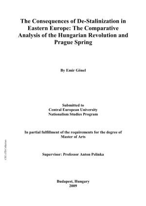 The Consequences of De-Stalinization in Eastern Europe