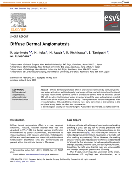 Diffuse Dermal Angiomatosis