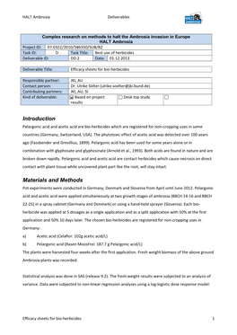 D Efficacy Sheets for Bio-Herbicides.Pdf