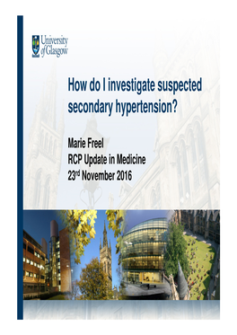 How Do I Investigate Suspected Secondary Hypertension?