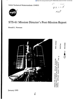 STS-61 Mission Director's Post-Mission Report