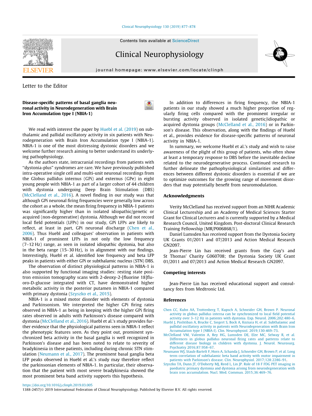 Disease-Specific Patterns of Basal Ganglia Neuronal Activity In