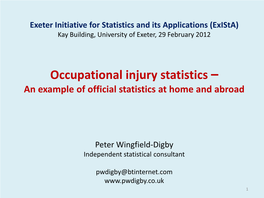 Occupational Injury Statistics – an Example of Official Statistics at Home and Abroad