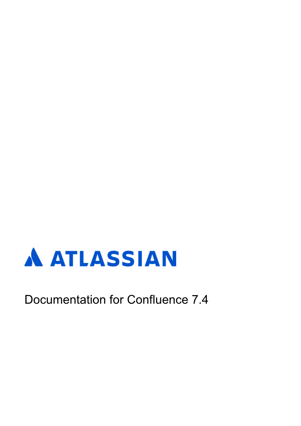 Documentation for Confluence 7.4 2