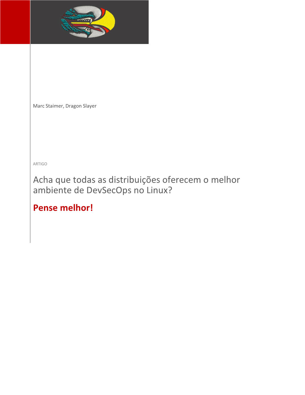 Think All Distors Offer the Best Linux Devsecops Environment?