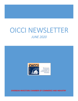 Oicci Newsletter June 2020