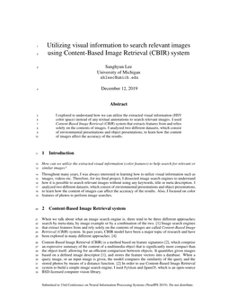 Utilizing Visual Information to Search Relevant Images Using Content
