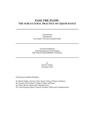 Pass the Flow: the Subcultural Practice of Liquid Dance