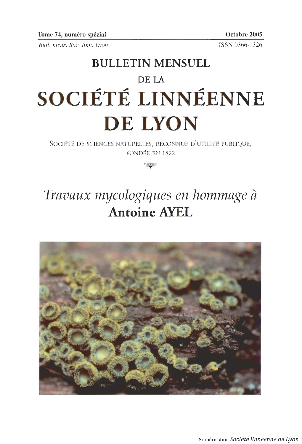 De Lyon De Sciences Natureujes, Reconnue D'- Publique, Fond& En 1822