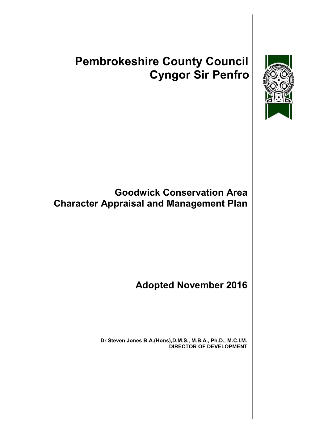 Goodwick Conservation Area Character Appraisal and Management Plan