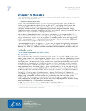 Measles: Chapter 7.1 Chapter 7: Measles Paul A