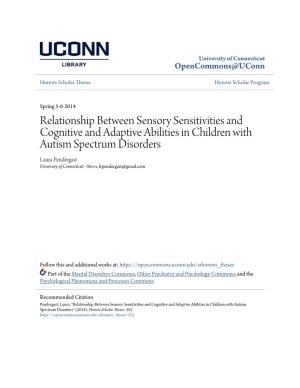 Relationship Between Sensory Sensitivities and Cognitive And