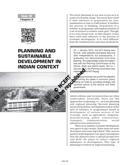 Planning and Sustainable Development in Indian Context 105
