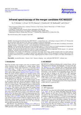 Infrared Spectroscopy of the Merger Candidate KIC 9832227 Ya