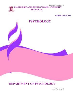 Course Work of Psychology(BS, MA,M.Phil)