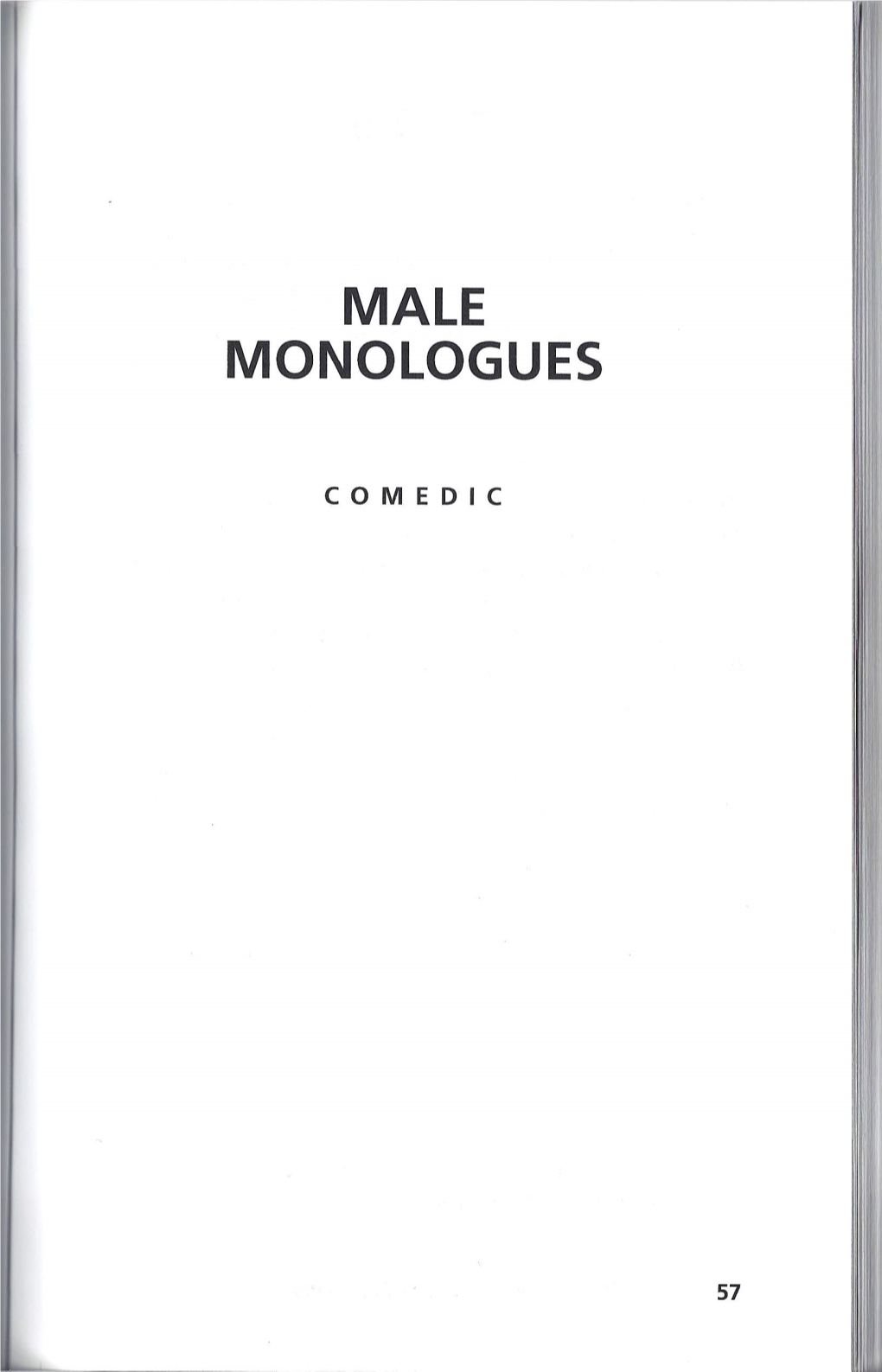 Male Monologues