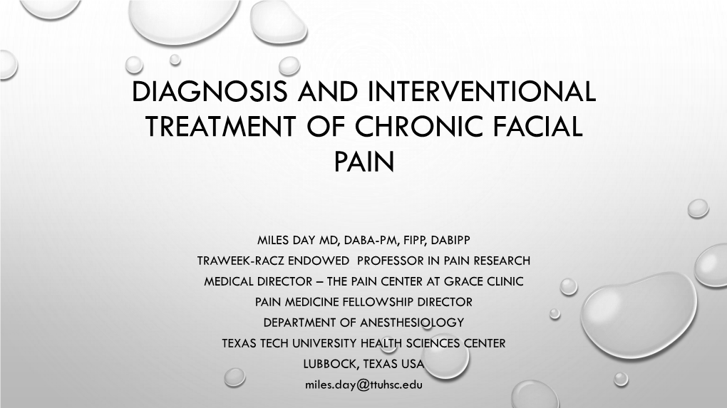 Craniofacial Pain