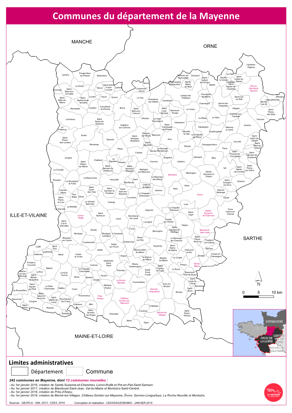 Communes Du Département De La Mayenne