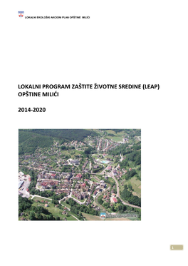 Lokalni Ekološki Akcioni Plan Opštine Milići