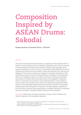 Composition Inspired by ASEAN Drums: Sakodai