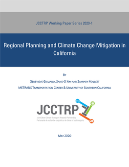 Regional Planning and Climate Change Mitigation in California