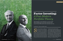 Factor Investing: a Post-Modern Portfolio Theory