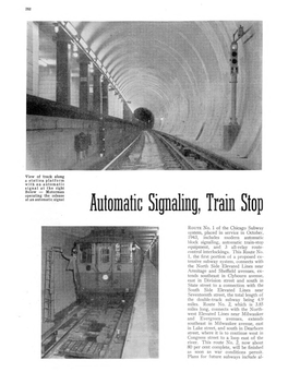 Automatic Signaling, Train Stop, and Route Interlocking Installed in The