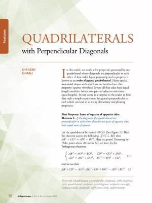 Quadrilateral, Perpendicular, Diagonals, Ortho-Diagonal, Were Told at the Start and Must Be Discarded