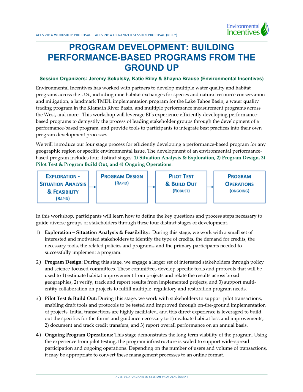 ACES 2014 Organized Session Proposal (Riley)