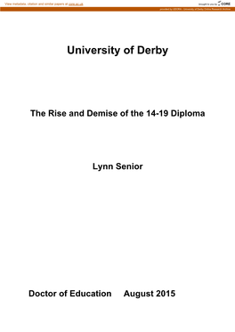 University of Derby Online Research Archive