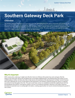 Southern Gateway Deck Park