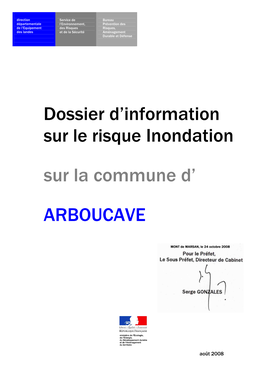 Dossier D'information Sur La Commune D' ARBOUCAVE